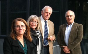 Photo of RREAC members Emmy Terry, Professor Sue Trinidad, Bruce Manning, and Brian Ellis