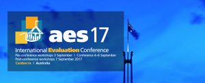 AES Conference logo over photograph of blue sky