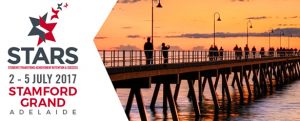 STARS Conference logo and photograph of jetty at sunset