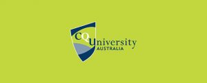 CQUniversity logo on green background.