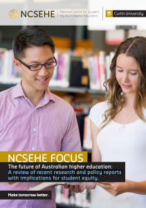 NCSEHE Focus The Future of Higher Education in Australia