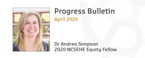 Andrea Simpson progress bulletin April 2020