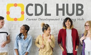 CDL Hub banner with students